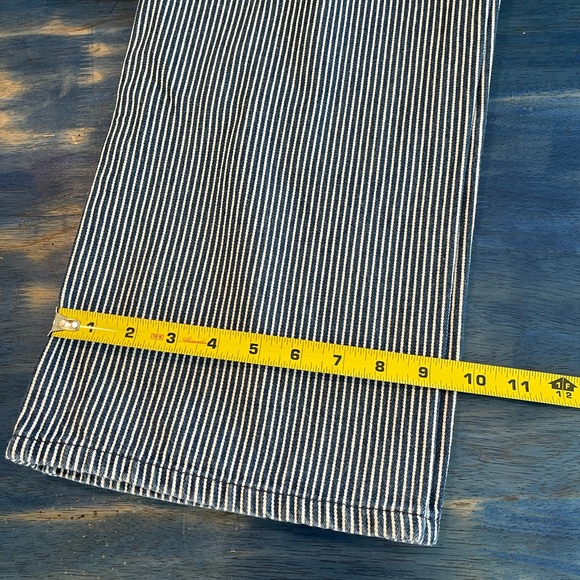 Vintage Round House Striped Denim Overalls 34x30 💙💙💙💙💙 - Picture 8 of 12